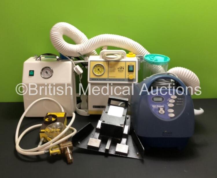 Mixed Lot Including 1 x Arizant Healthcare Bair Hugger Model 750, 1 x SAM 12 High Vacuum-High Flow Medical Suction Unit with Cup, 1 x Aerosol Products SAM 12 Suction Unit, 1 x Pace Resuscitator, 1 x Diathermy Footswitch, Large Quantity of Smoke Evacuator