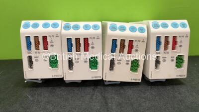 4 x GE Type E-PRESTN-00 Modules Including ECG, SpO2, T1, T2, P1, P2 and NIBP Options *SN 6106995, 6289074, 6113917, 6106953