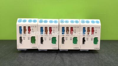 4 x GE Type E-PRESTN-00 Modules Including ECG, SpO2, T1, T2, P1, P2 and NIBP Options *SN 6174387, 6498588, 6540597, 6106943*