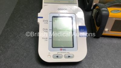 Mixed Lot Including 2 x Omron 711 BP Meters, 1 x Omron M6 Comfort BP Meter, 4 x Datex Ohmeda Trusat Pulse Oximeters and 4 x Pari TurboBOY SX Nebuliser *SN 0197, 20081022573VF, FCCH00115, FCE11360024SA, FCCH10432, FCC09050001SA, 2W15D10477, SW13L05928, SW1 - 3