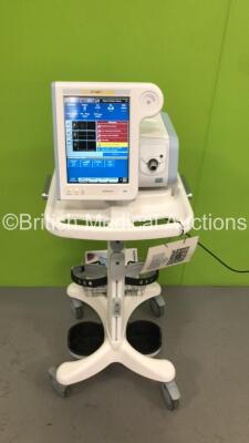 Philips Respironics V60 Ventilator on Stand Software Version 2.30 / Software Options PPV,AVAPS,C-Flex,Ramp / Total Power On Hours 7657 (Powers Up) * SN 100189748 *