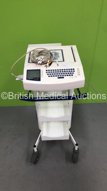 Mortara Instrument ELI 250 ECG Machine on Stand with 1 x 10-Lead ECG Lead (Powers Up)