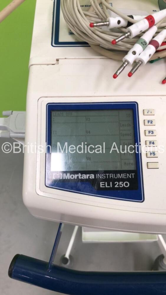 Mortara Instrument ELI 250 ECG Machine on Stand with 1 x 10Lead ECG