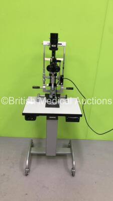 Haag-Streit Bern SL900 Slit Lamp with 2 x 10x Eyepieces and Haag-Streit Bern Tonometer on Hydraulic Stand (Powers Up with Good Bulb) *C* - 2