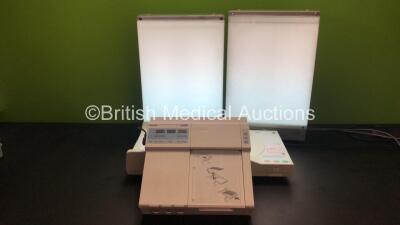 Mixed Lot Including 1 x Philips Series 50A Fetal Monitor (Powers Up, Missing Back Casing - See Photo), 1 x Seca Baby Weighing Scale and 2 x X-ray Light Boxes (Both Power up - 1 x with Damage) *RI* - 2