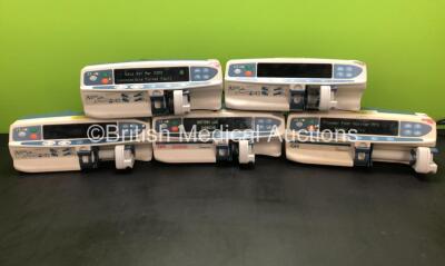 Job Lot Including 3 x Cardinal Health Asena GH Infusion Pumps (2 x Draw Power Do Not Power On and 1 x Powers Up with Error Code) and 2 x Cardinal Health Alaris GH Syringe Pumps (1 x Powers Up and 1 x Powers Up with PP3 Error)
