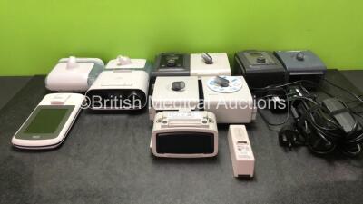 Mixed Lot Including 1 x Philips Respironics Dream Station BiPAP AVAPS30 Unit with 2 x Philips Dreamstation Humidifier Units and 1 x AC Power Supply (Powers Up) 1 x Philips Respironics REMstar Auto A-Flex CPAP Unit with 1 x AC Power Supply (Powers Up)1 x P