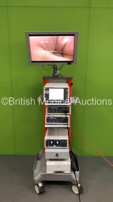 Smith and Nephew Stack Trolley with Sony Monitor, Smith and Nephew 560P High Definition Camera System, Smith and Nephew 560H Camera Ref 72200561, Smith and Nephew 660HD Image Management System, Smith and Nephew 500XL Xenon Light Source, Smith and Nephew D