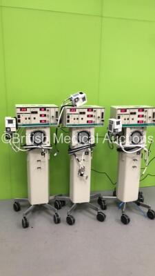 2 x Carefusion Sensormedics 3100B Oscillatory Ventilators and 1 x Viasys Sensormedics 3100B Oscillatory Ventilator (All Power Up - All Damaged - See Pictures)