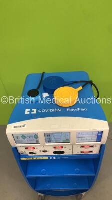 Covidien ForceTriad Electrosurgical /Diathermy Unit Software Version 3.6 on Stand with Footswitches (Powers Up) *S/N TR3K38192EX* **Mfd 11/2013** - 4