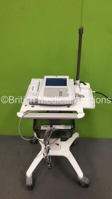 GE MAC 800 ECG Machine on Stand with 10 Lead ECG Leads (Powers Up) *FS0030585*