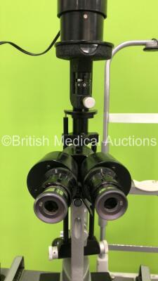 Takagi Slit Lamp with 2 x 10x Eyepieces on Uni Landy ENT Table with Lamp - 5