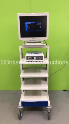 Stack Trolley with Sony Monitor and Smith and Nephew Dyonics RF System (Powers Up)