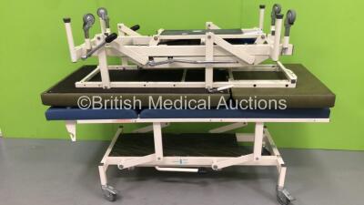 3 x Nesbit Evans Hydraulic Patient Couches (Hydraulics Tested Working) and 1 x Sidhil Hydraulic Patient Couch (Please See All Photos for Additional Couches - Hydraulics Tested Working) - 4