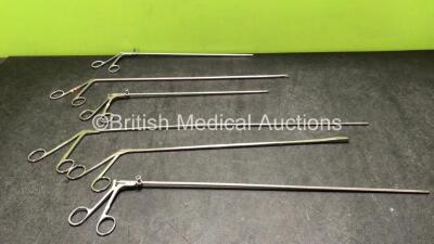 6 x Rigid Bronchoscope Forceps