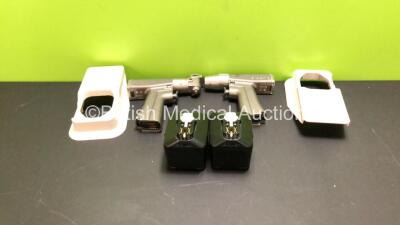 Job Lot Including 1 x Stryker System 6 6208 Sagittal Handpiece, 1 x Stryker 6203 Rotary Handpiece, 2 x Stryker 6126-120 Aseptic Battery Housings and 2 x Stryker 6126-130 Battery Transfer Shields *5488-894*