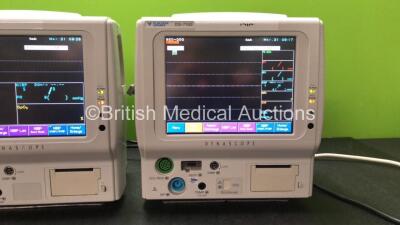 3 x Fukuda Denshi DS-7100 Patient Monitors Including ECG, SpO2, TEMP, NIBP, BP and Printer Options (All Power Up) - 2