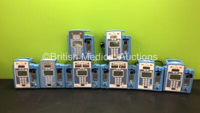 8 x Carefusion Alaris SE Infusion Pumps (3 x Damaged Casings and 1 x Missing Air Detector Switch, See Photos)