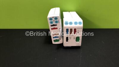 Job Lot Including 1 x GE E-PRESTN Multiparameter Module with SPO2, T1-T2, P1-P2, NIBP and ECG Options *Mfd - 06/2010* and 1 x GE E-PSMP Multiparameter Module with NIBP, P1 P2, T1 T2, SPO2 and ECG Options *Mfd - 12/2010*