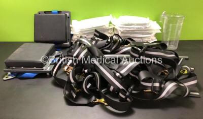 Mixed Lot Including Safety Belts, 2 x Toughbook Docking Stations, 22 x Pennine Healthcare CT-4714/VC Flexi-Rib Connecting Tubes and 1 x Serres Cup