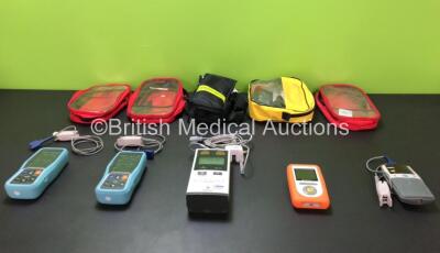 Job Lot Including 2 x PC-900B Capnograph and Oximeters with SpO2 Finger Sensors (Both Power Up), 1 x Oridion Microcap Plus Pulse Oximeter with ETCO2 Sensor (Powers Up), 1 x Newtech NTID Pulse Oximeter (Powers Up) and 1 x Nonin IPX2 Pulse Oximeter (No Powe