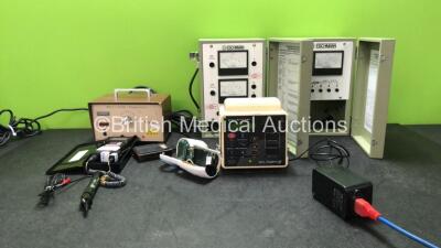 Mixed Lot Including 2 x Eschmann ETS3 Electrosurgical Test Sets, 1 x Wet Field Coagulator (Powers Up) 1 x RS Testo 110 Temperature Testing Unit, 1 x BVI 6100 Bladderscan Handpiece *Damaged Casing-See Photo* 1 x Criticare 506 Series Patient Monitor with 1 