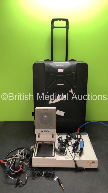 Madsen Aurical HI-Pro Otometrics Audiometer in Transport Case with Headphones and Trigger Switch (Powers Up)