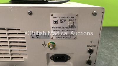 Olympus PSD-20 Electrosurgical Diathermy Unit with Olympus MH-551 Footswitch (Powers Up) - 3