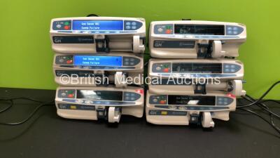 6 x Carefusion Alaris GH Plus Syringe Pumps (All Power Up, 4 with Gas Gauge GG1 Comms Failure)
