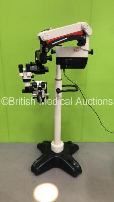 Leica M400-E Dual Operated Surgical Microscope with 2 x Binoculars, 4 x 10x/21 Eyepieces and Type 10446817 Lens (Powers Up with Good Bulb)