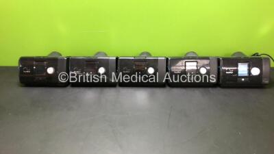 5 x ResMed Airsense 10 Autoset CPAP Units (4 x Power Up and 1 x Draws Power with Blank Screen with Stock Power Supply - Not Included) *23152144673, 23181028914, 23151858550, 22141463574 and 22141463544