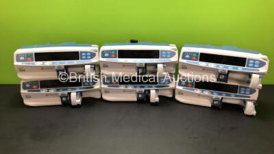 6 x Carefusion Alaris GH Syringe Pumps (All Power Up with 4 x Gas Gauge GG1 Error Code and 2 x Service Required)