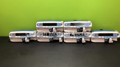 6 x Carefusion Alaris GH Syringe Pumps (5 x Power Up with 2 x Service Required and 1 x Blank Screen)