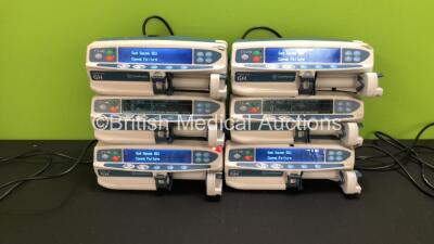 6 x Carefusion Alaris GH Plus Syringe Pumps (All Power Up, 4 with Gas Gauge GG1 Comms Failure)
