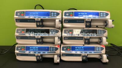 6 x Carefusion Alaris GH Plus Syringe Pumps (All Power Up, 4 with Gas Gauge GG1 Comms Failure) - 2