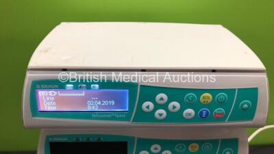 4 x B Braun Infusomat Space Volumetric Infusion Pumps with 1 x AC Power Supply (All Power Up with 1 x Blank Screen) *37153, 32607, 50894 and 23848* - 2