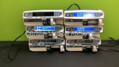 6 x Carefusion Alaris GH Plus Syringe Pumps (All Power Up, 4 with Gas Gauge GG1 Comms Failure)