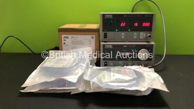 Job Lot Including 1 x Karl Storz 264305 20 SCB Electronic Endoflator, 1 x Karl Storz 201331 20 SCB Xenon 300 Light Source (Both Power Up) and 10 x Storz Insufflation Tubing Sets with Gas Filters (Expiry - 2023) *EB 16930-B / HB0644871*