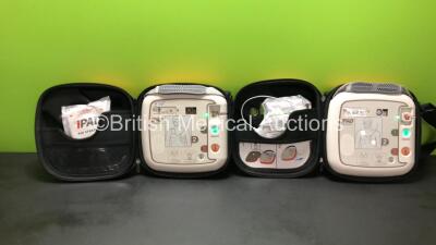 2 x CU Medical Systems Inc iPAD Intelligent Public Access Defibrillators with Batteries in Carry Cases *Mfd 2015* (Both Power Up)