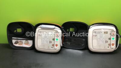 2 x CU Medical Systems Inc iPAD Intelligent Public Access Defibrillators with Batteries in Carry Cases *Mfd 2012 - 2012 (Both Power Up)