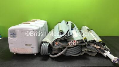 Job Lot Including 4 x Mangar ELK Emergency Lifting Cushions with 4 x Control Hoses (2 with Missing Buttons-See Photo) 4 x Mangar Camel & ELK Airflo Plus Compressors