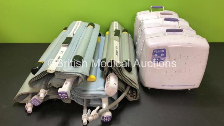 Job Lot Including 4 x Mangar ELK Emergency Lifting Cushions with 4 x Control Hoses, 4 x Mangar Airflo MK2 Compressors