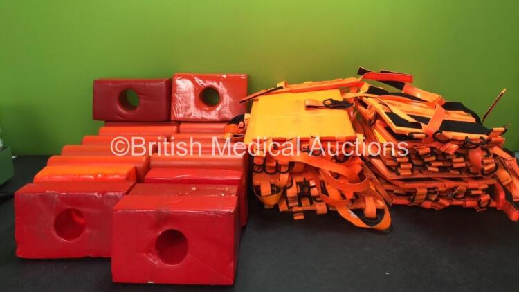 Mixed Lot Including Head Blocks and Safety Straps