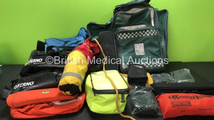 Mixed Lot Including Ambulance Carry Bags, Ferno Pedi Mate Ambulance Restraints, Traction Devices and Diving Rope