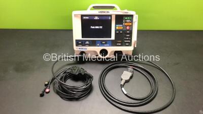 Lifepak 20e Defibrillator with Pacer, ECG Lead and Paddle Lead *Mfd 2010* (Powers Up - Damage To Casing, See Photos) *39224530*