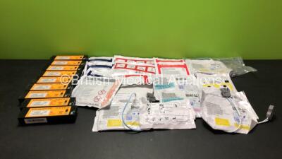 Job Lot Including 9 x Physio-Control 1000 Lithium Batteries (Untested) and 18 Various Electrode Packs Including Philips, Physio-Control and Covidien (Some in Date)