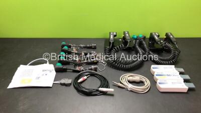 Job Lot Including 2 x Philips External Hard Paddles, 5 x Philips M4740A Adaptor Cables and 3 x Philips Test Loads