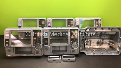 5 x Lifepak 15 Front Covers, Some Slight Damage / Missing Casing - See Photos and 1 x Lifepak 15 Rear Cover