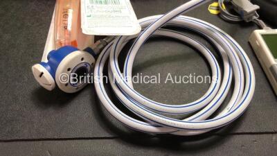 Mixed Lot Including 1 x Carry Bag, 1 x Ferno AS 120 Vacuum Leg Splint, 2 x Supraglottic Airways *Both in Date* 1 x Entonox Hose with Regulator, 1 x ChoiceMMed MD300M Pulse Oximeter with SpO2 Finger Sensor (Powers Up) 1 x AND Medical UA-611 Digital Blood - 2