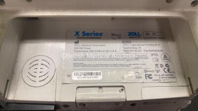 Zoll X Series Monitor/Defibrillator Including ECG, SpO2, NIBP, C02 and Printer Options and Paddle Lead (Powers Up and Passes Self Test with Stock Battery, Battery Not Included) *AR14J010380* - 5